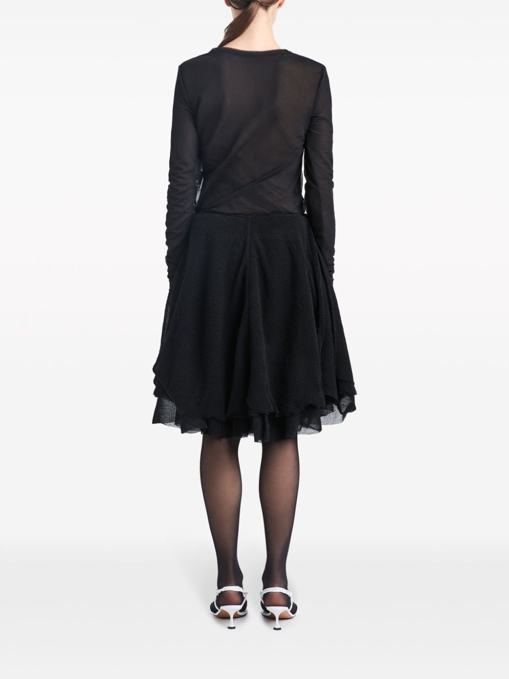 Shop Proenza Schouler Julia Layered Asymmetric Skirt In Black