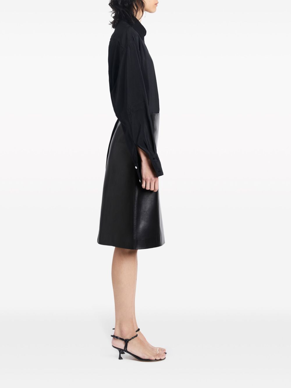 Shop Proenza Schouler Adele Leather Skirt In Black