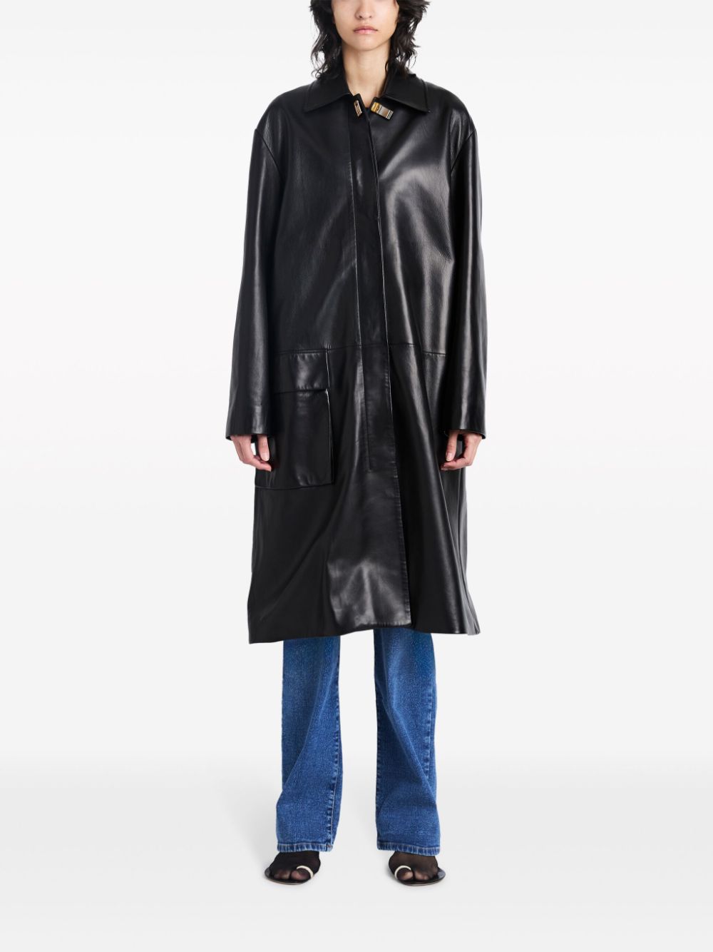 Proenza Schouler Billie lacquered leather coat Women