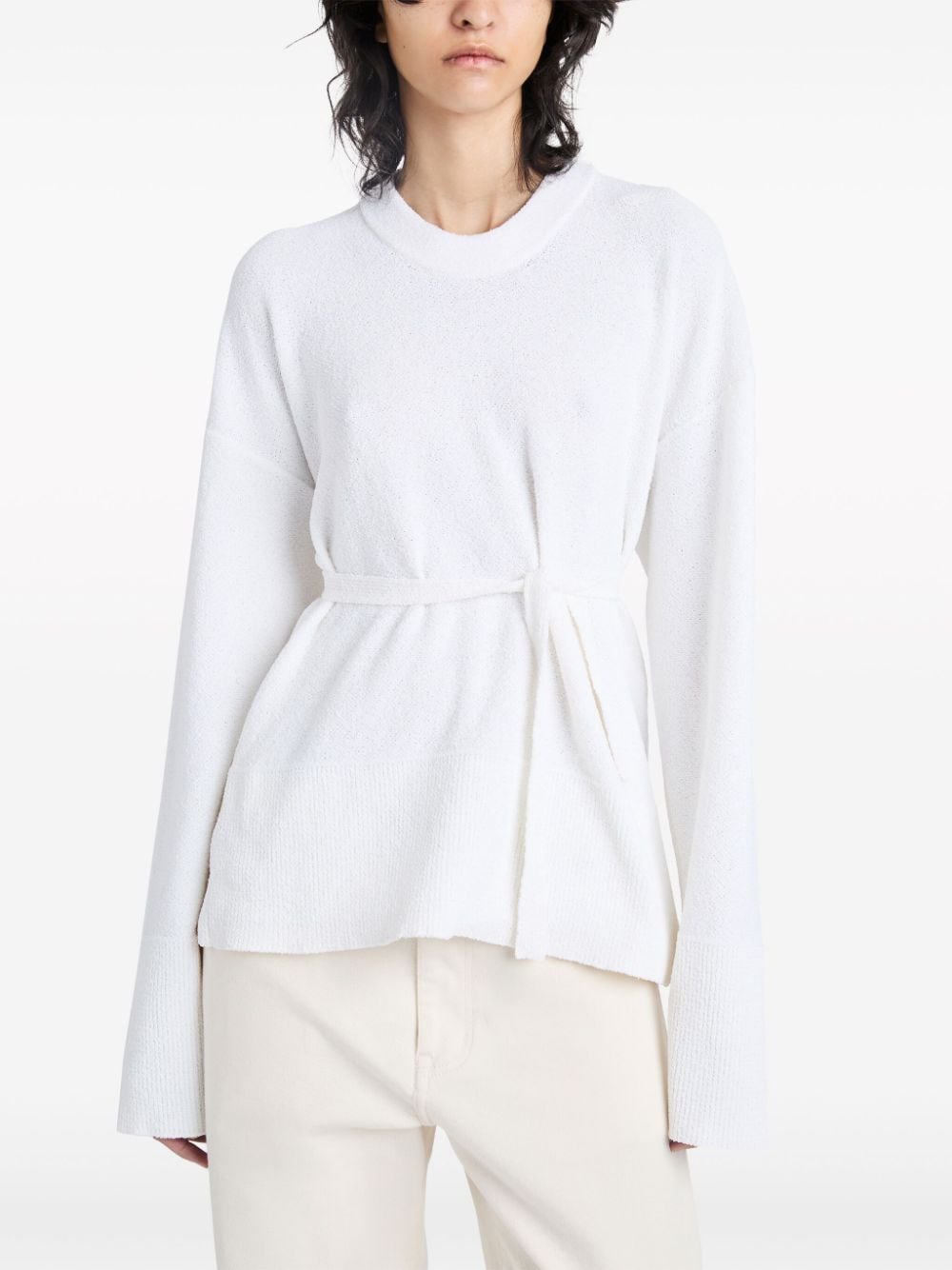 Shop Proenza Schouler Amy Boucle Sweater In White