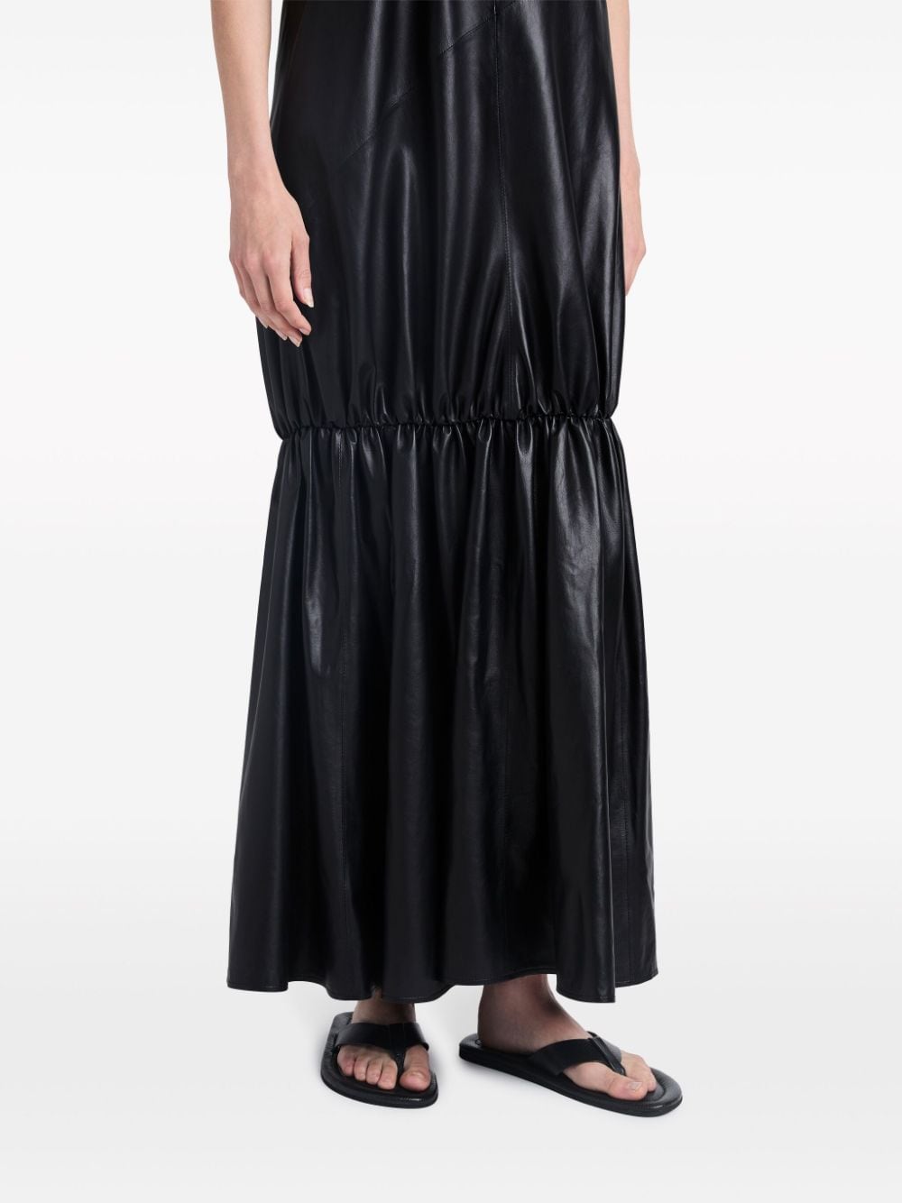 Shop Proenza Schouler Margot Leather Dress In Black