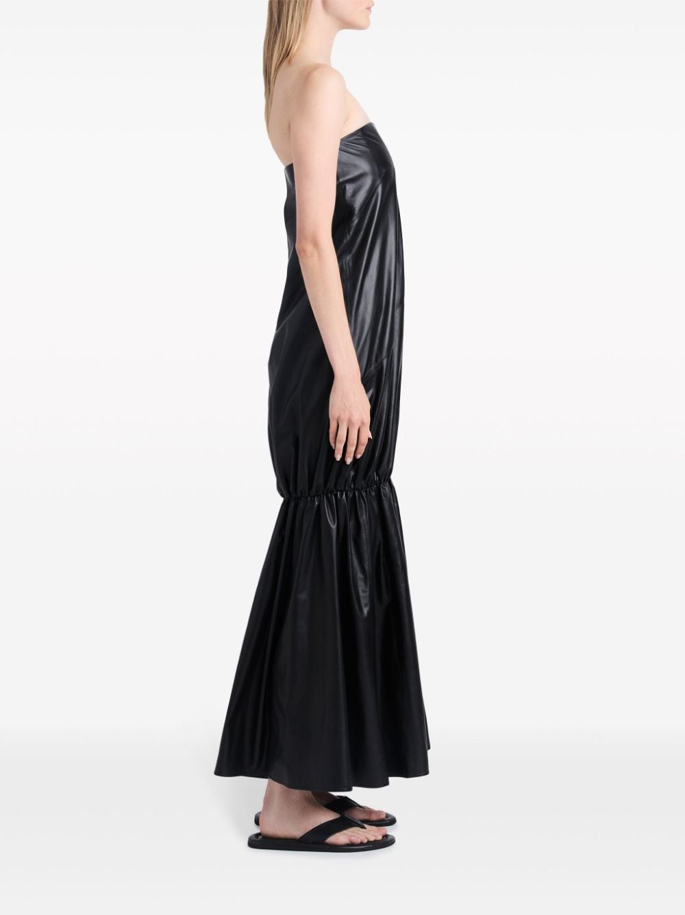 Shop Proenza Schouler Margot Leather Dress In Black