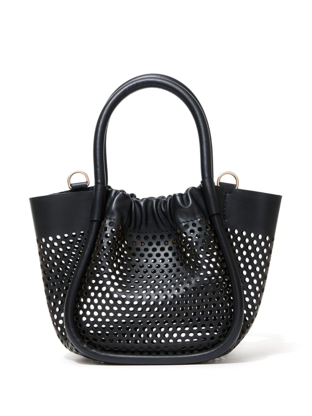 Shop Proenza Schouler Small Ruched Leather Tote Bag In Black