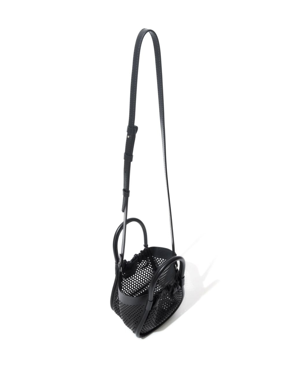 Shop Proenza Schouler Small Ruched Leather Tote Bag In Black