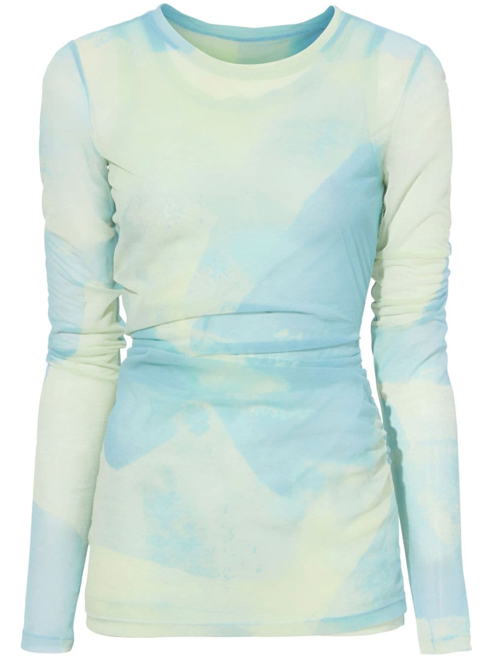 Proenza Schouler Amber Abstract-print Top In Blue