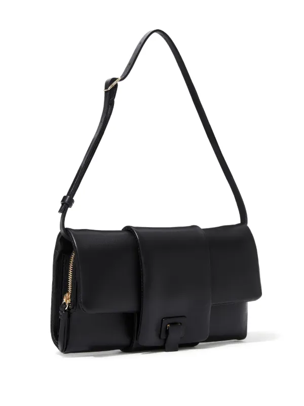 Proenza Schouler Flip Leather Shoulder Bag | Black | FARFETCH
