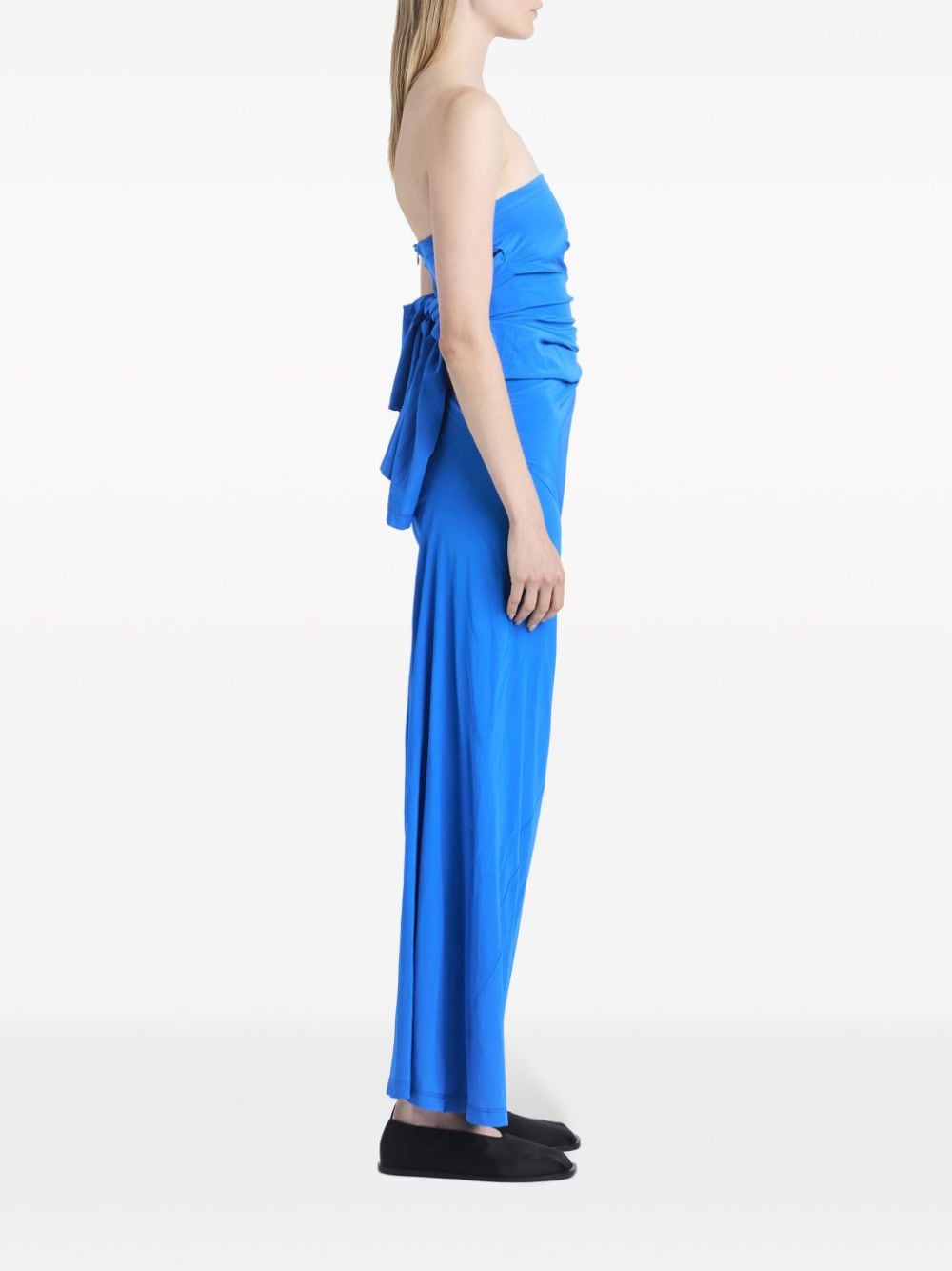 Shop Proenza Schouler Odette Strapless Maxi Dress In Blue