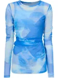 Proenza Schouler Amber abstract-print top - Blue