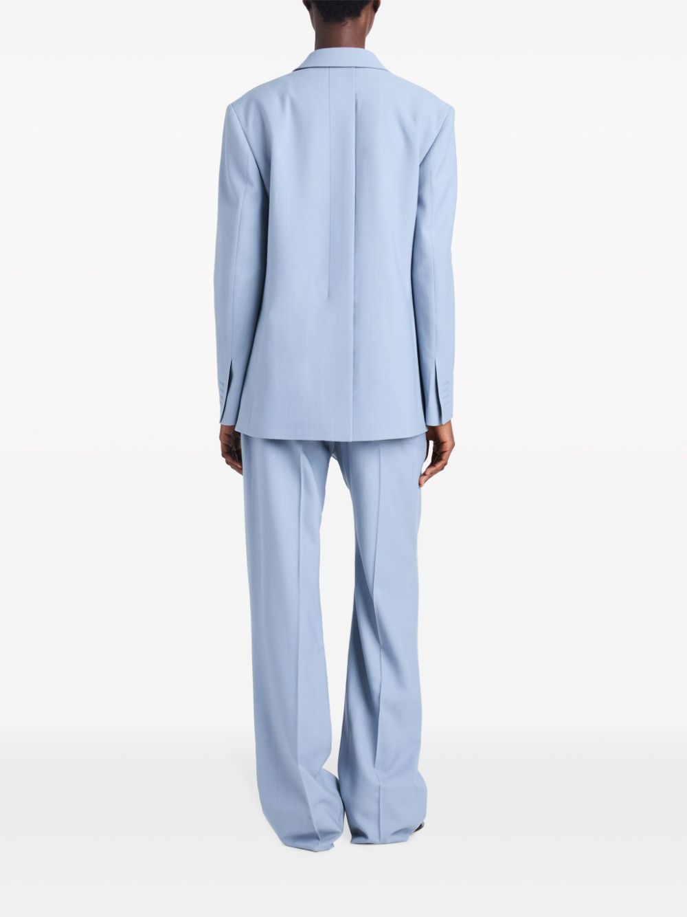 Shop Proenza Schouler Devon Peak-lapel Blazer In Blue