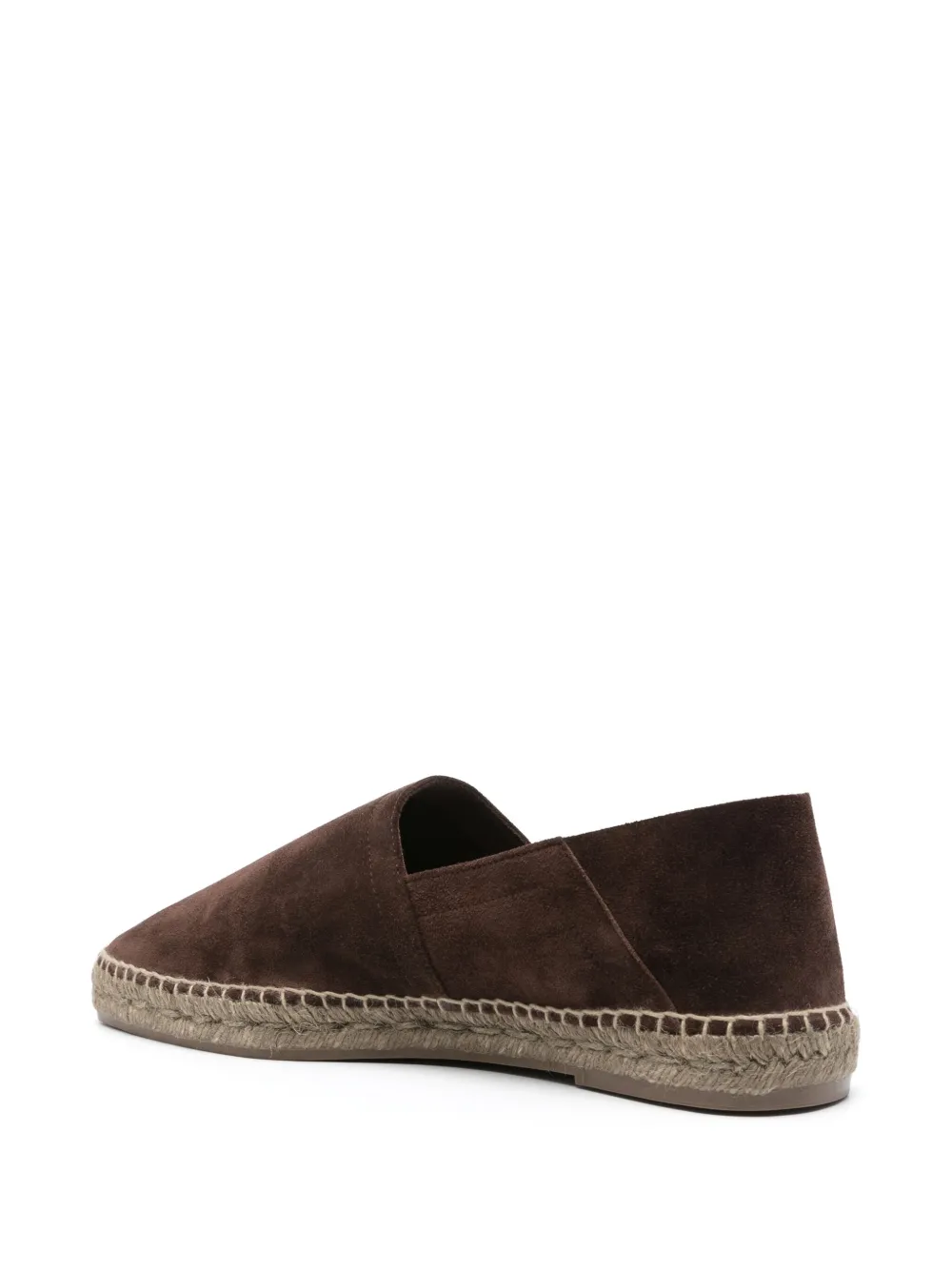 Shop Tom Ford Barnes Suede Espadrilles In Brown