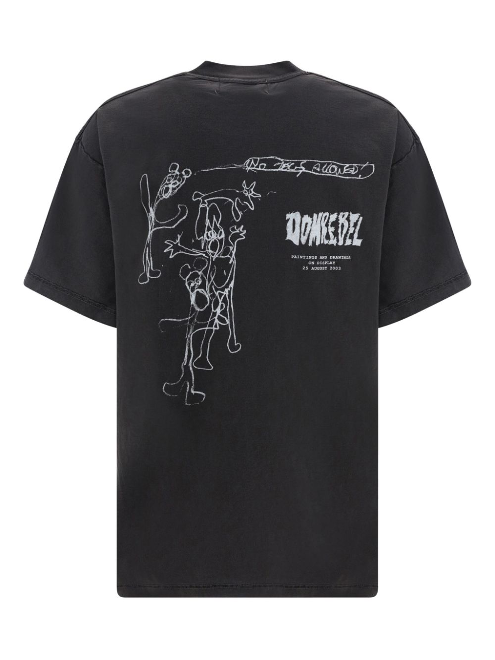 DOMREBEL Comic Ya T-shirt - Zwart