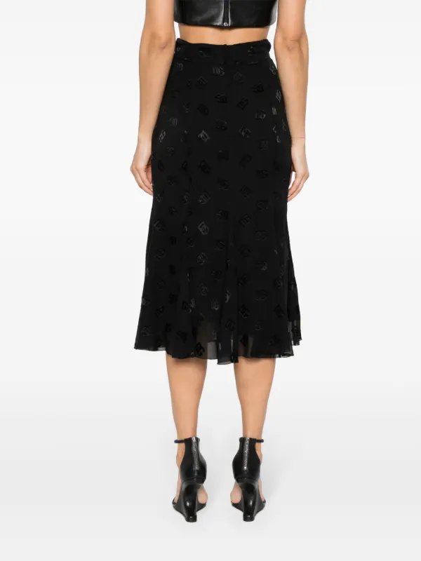 Dolce & Gabbana ゴデット スカート | ブラック | FARFETCH JP