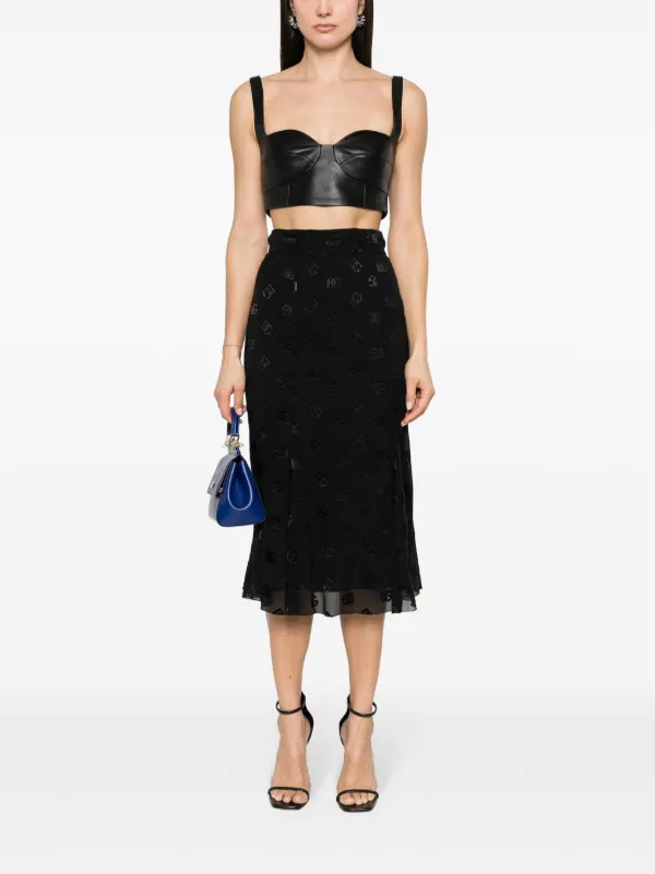 Dolce & Gabbana ゴデット スカート | ブラック | FARFETCH JP