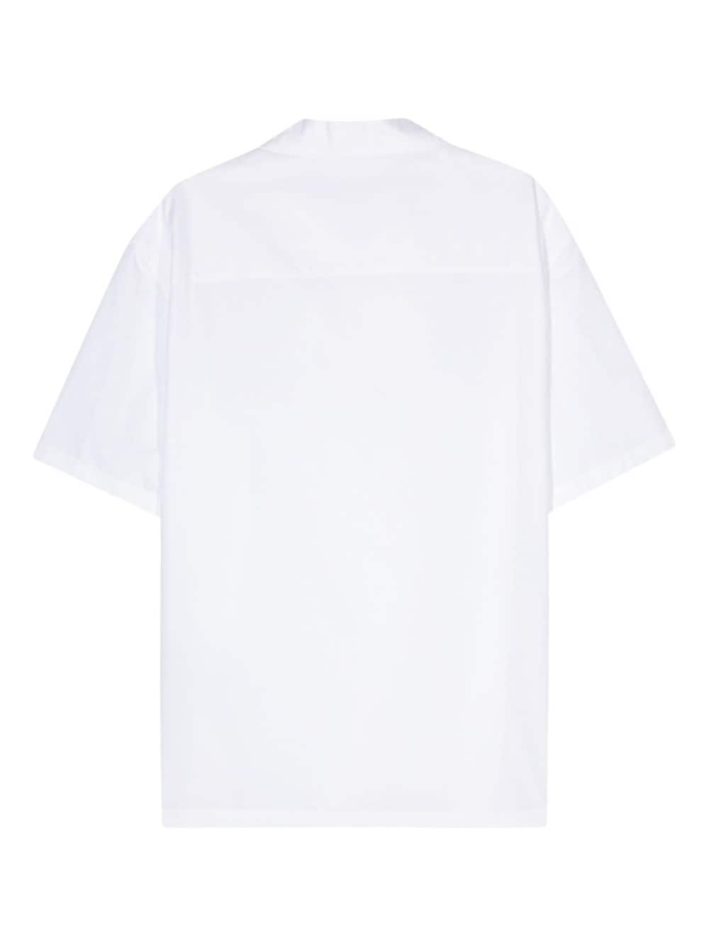 Shop Jil Sander Poplin Spread-collar Shirt In White