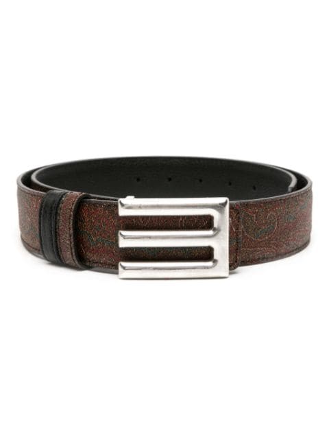 ETRO paisley-print leather belt