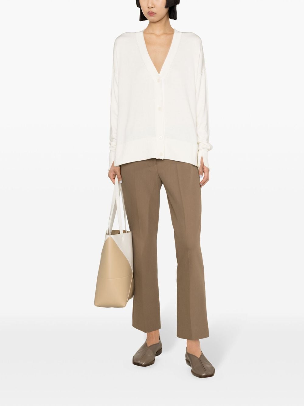Shop 's Max Mara Fatina Crepe Tailored Trousers In Brown