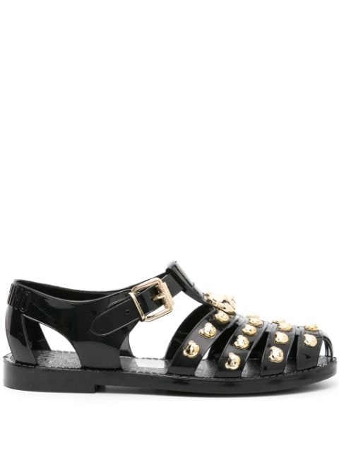 Moschino Teddy Bear-studded patent sandals