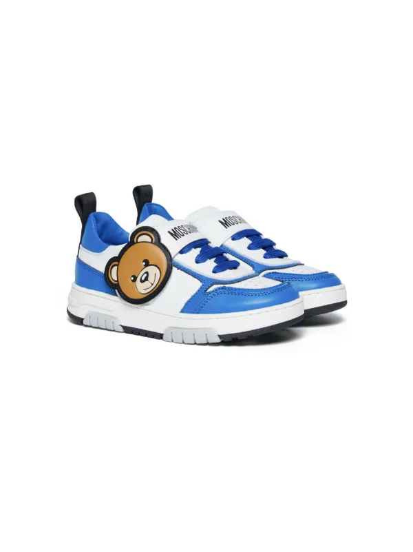Moschino Kids Teddy-patch Leather Sneakers White FARFETCH ZA