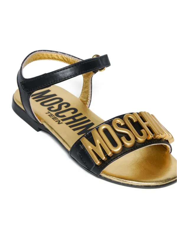 Moschino Kids Sandali Con Logo Nero FARFETCH IT