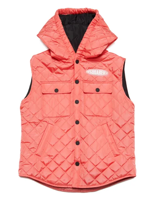 DSQUARED2 KIDS quilted hooded vest