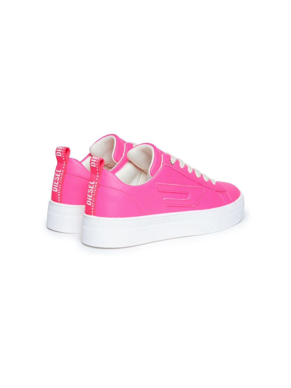Shop Diesel Vaneela Logo-embossed Sneakers In Pink