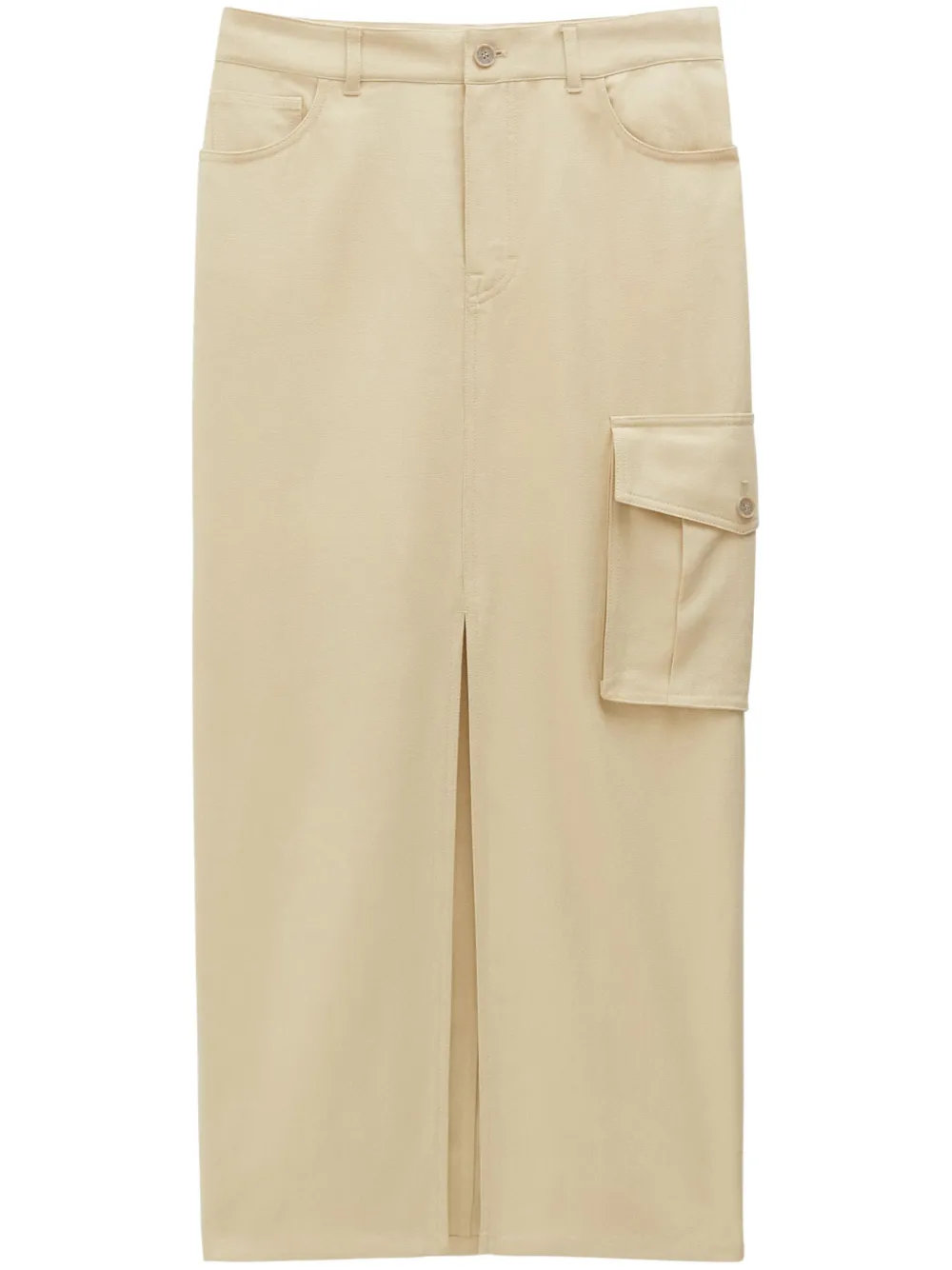 Filippa K Sourced Crepe Cargo Skirt In Neutrals