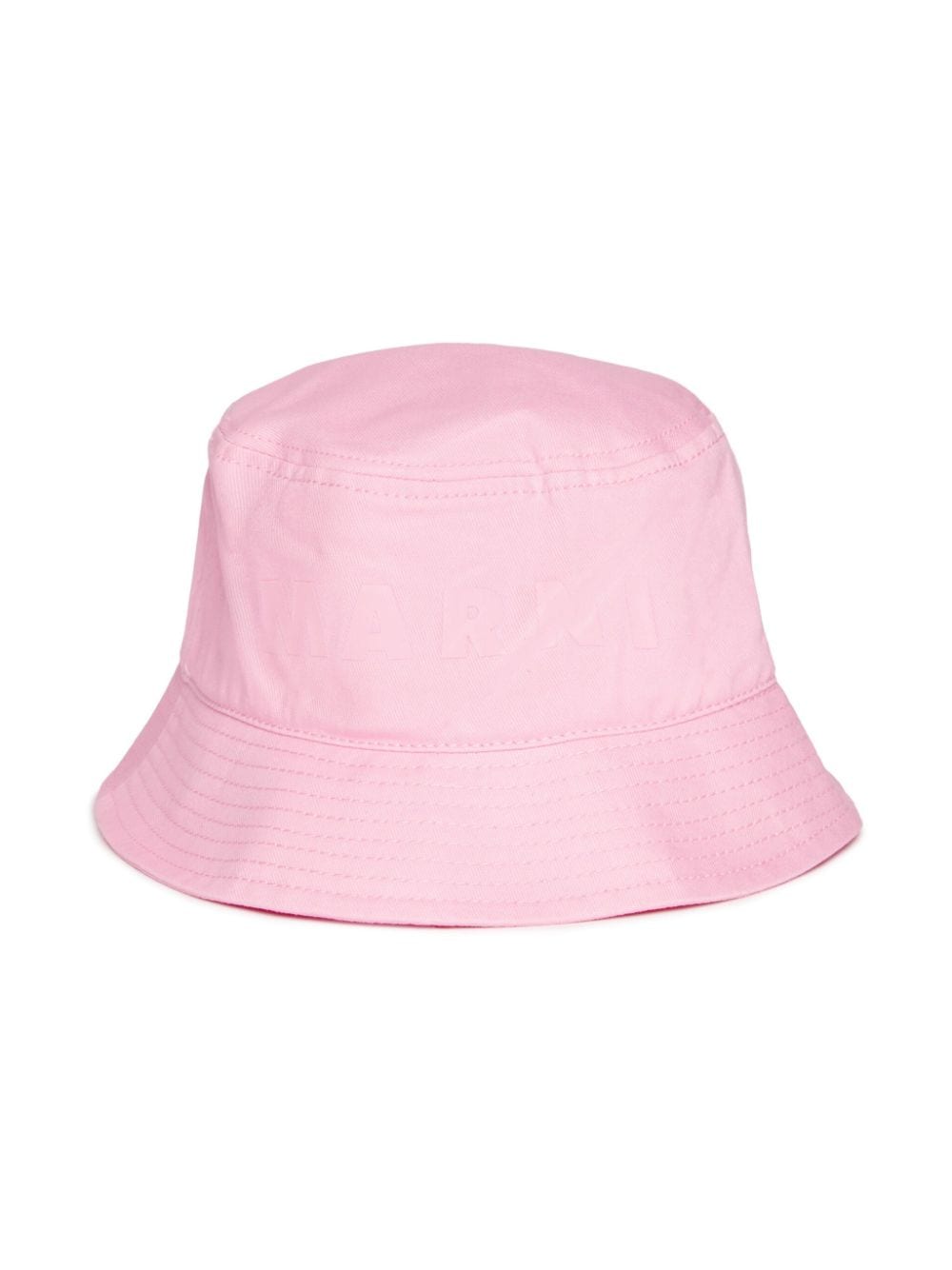 Shop Marni Flocked-logo Bucket Hat In Pink