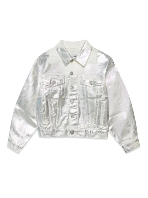 MM6 Maison Margiela Kids metallic-effect denim jacket