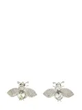 Jennifer Gibson Jewellery Vintage Statement Crystal Bee Earrings 1980s - Silver