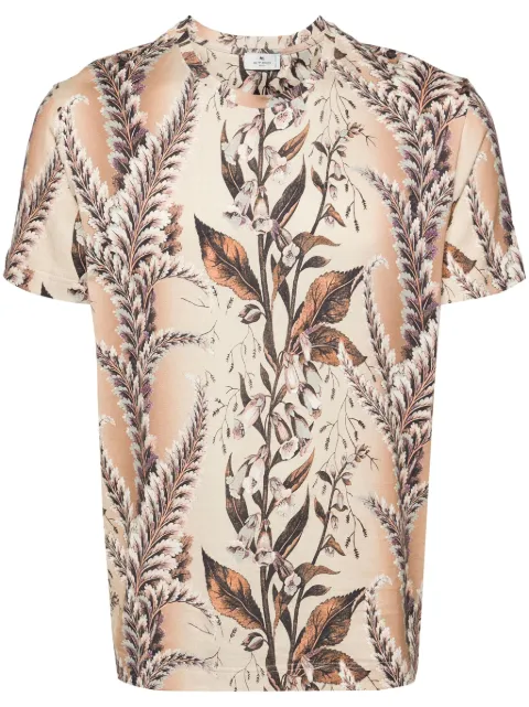 ETRO playera con estampado botánico