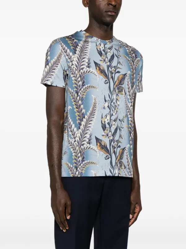 ETRO ボタニカル Tシャツ | ブルー | FARFETCH JP