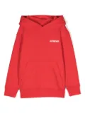 JACQUEMUS L'ENFANT logo-print cotton hoodie - Red