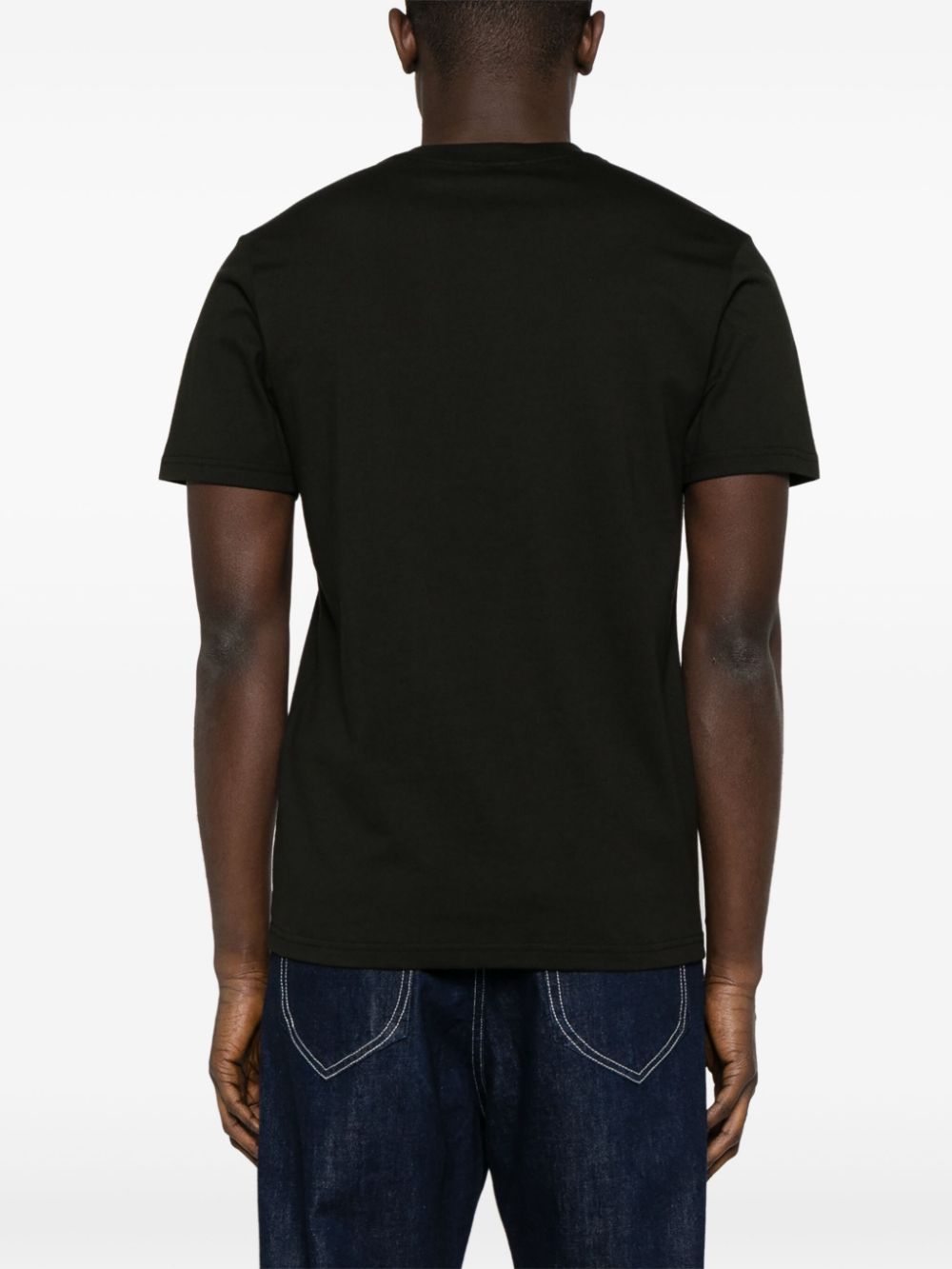 Shop Kenzo Embroidered Cotton T-shirt In Black