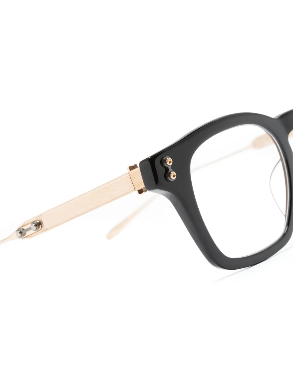 Shop Akoni Wise Square-frame Glasses In 黑色