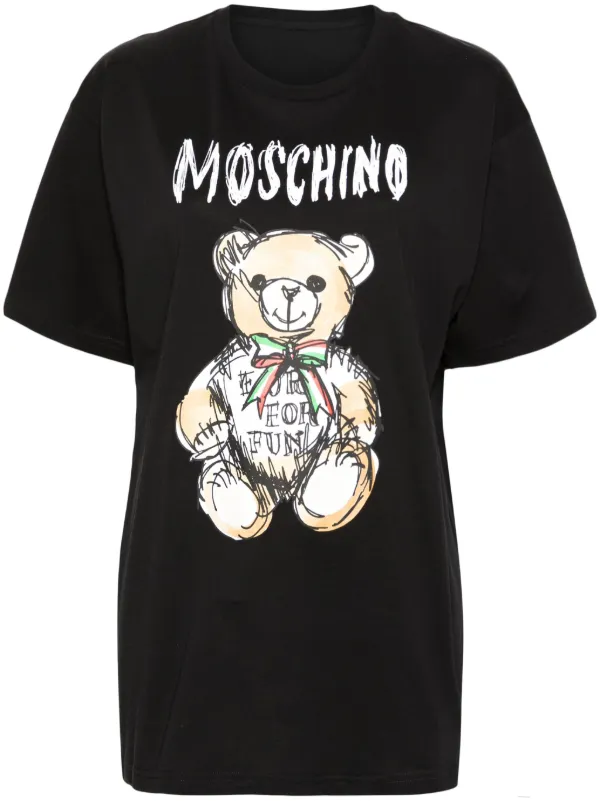 Moschino Teddy Bear-print Cotton T-shirt - Farfetch