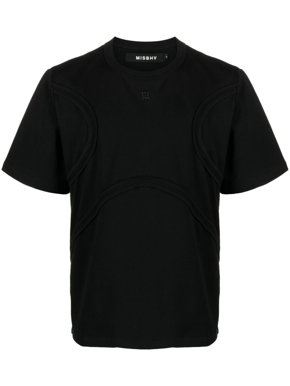 misbhv t-shirt en coton à logo brodé - noir