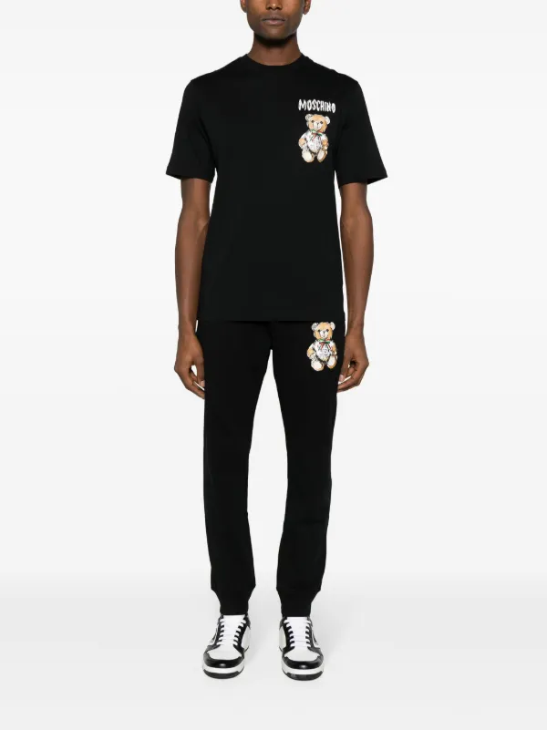 Moschino Teddy Bear-print Tapered Track Pants | Black