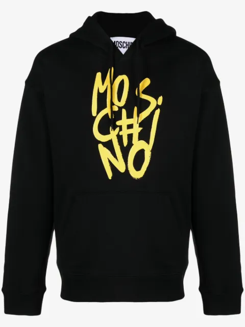 Moschino logo-print cotton hoodie