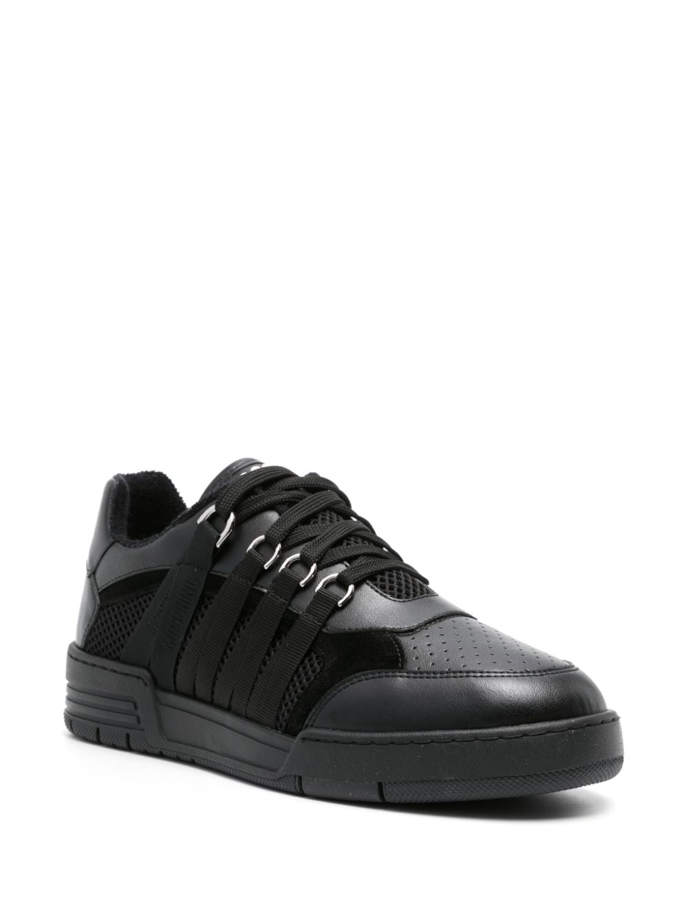 Moschino lace-detailed panelled sneakers - Zwart