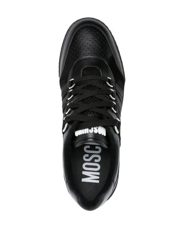 Moschino Tenis Con Paneles De Encaje Negro FARFETCH MX