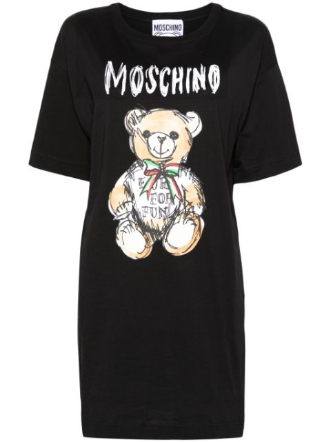 Moschino T-Shirtkleid mit Teddy-Print