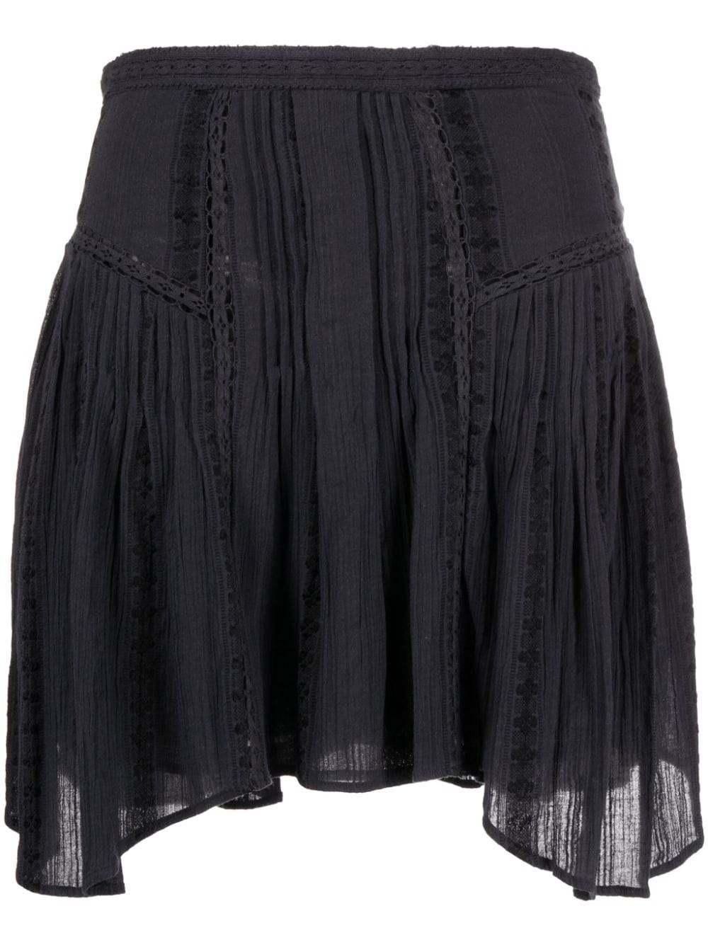 Shop Marant Etoile Jorena Pleated Miniskirt In Schwarz