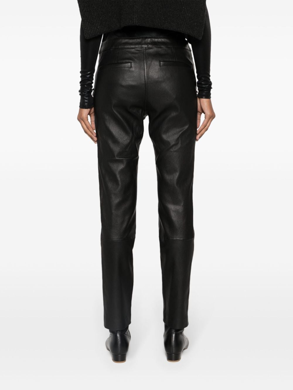 Shop Isabel Marant Skinny-leg Leather Trousers In Black