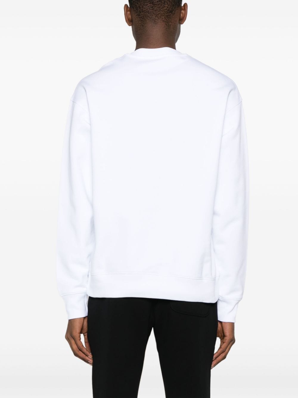 Shop Moschino Teddy Bear-print Cotton Sweatshirt In White