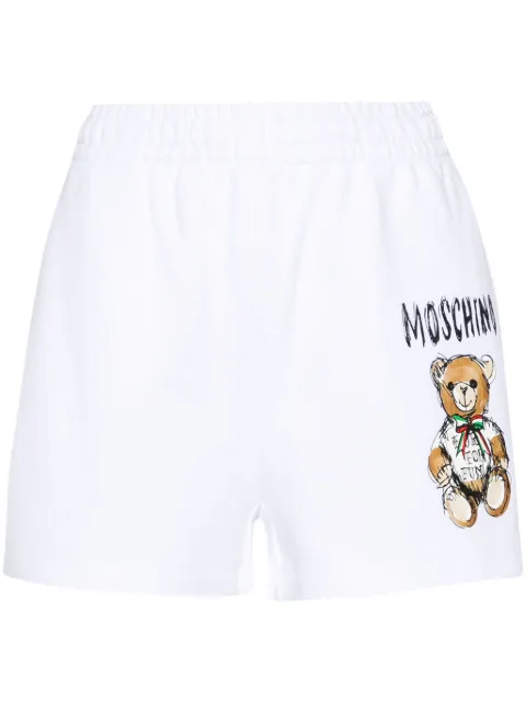 Moschino Teddy Bear-print cotton mini shorts