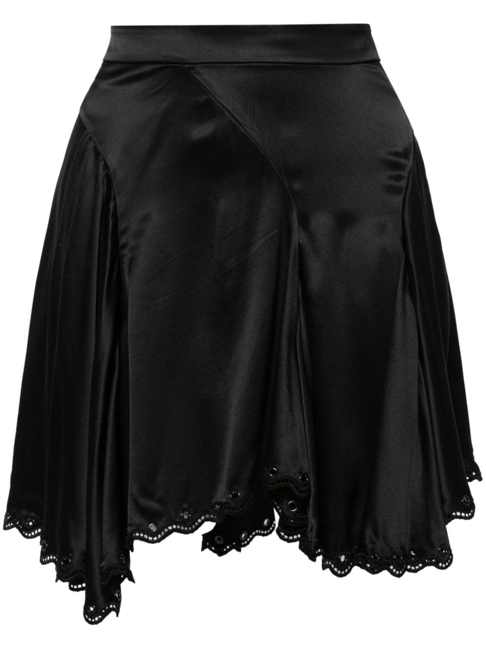 Shop Isabel Marant Awen Silk Flared Skirt In Black
