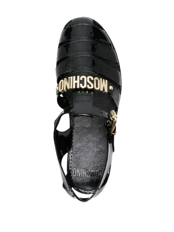 Moschino logo deals strap sandals