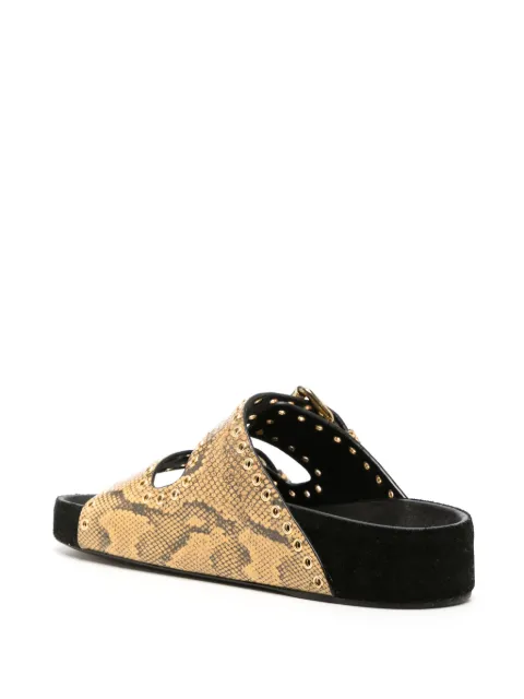 ISABEL MARANT Lennyo lizard-skin leather sandals SD0118FAB1B13S - 2