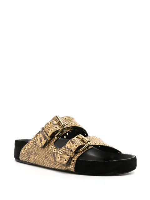ISABEL MARANT Lennyo lizard-skin leather sandals SD0118FAB1B13S - 1