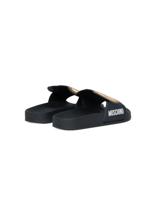 Black moschino slides top